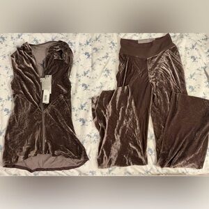 Rick Owens NWT Velvet Bonnie Top & Bias Pants FW18
